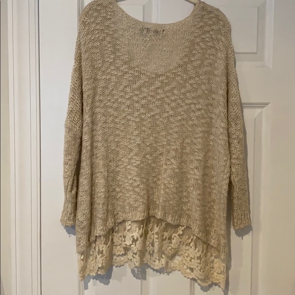 LF lace trim sweater - Picture 3 of 5